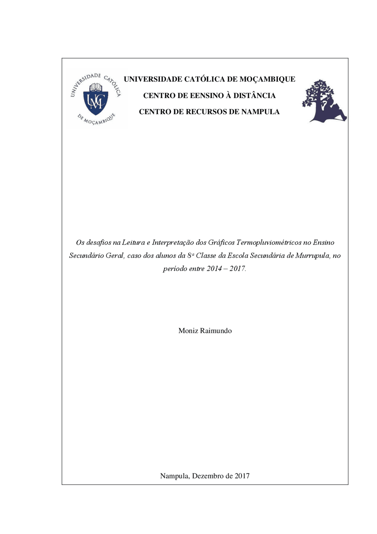 Monografia Cientifca Sobre Os Desafios Na Leitura E Interpretacao Dos Graficos Termopluviometricos No Ensino Secundario Geral Docsity Monografia Cientifca Sobre Os Desafios Na Leitura E Interpretacao Dos Graficos Termopluviometricos No Ensino Secundario Geral Docsity