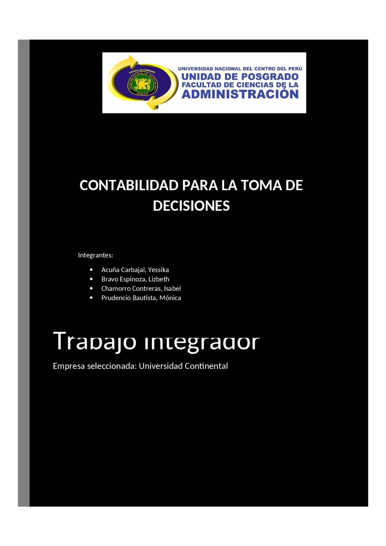 Contabilidad para la toma de decisiones - Docsity