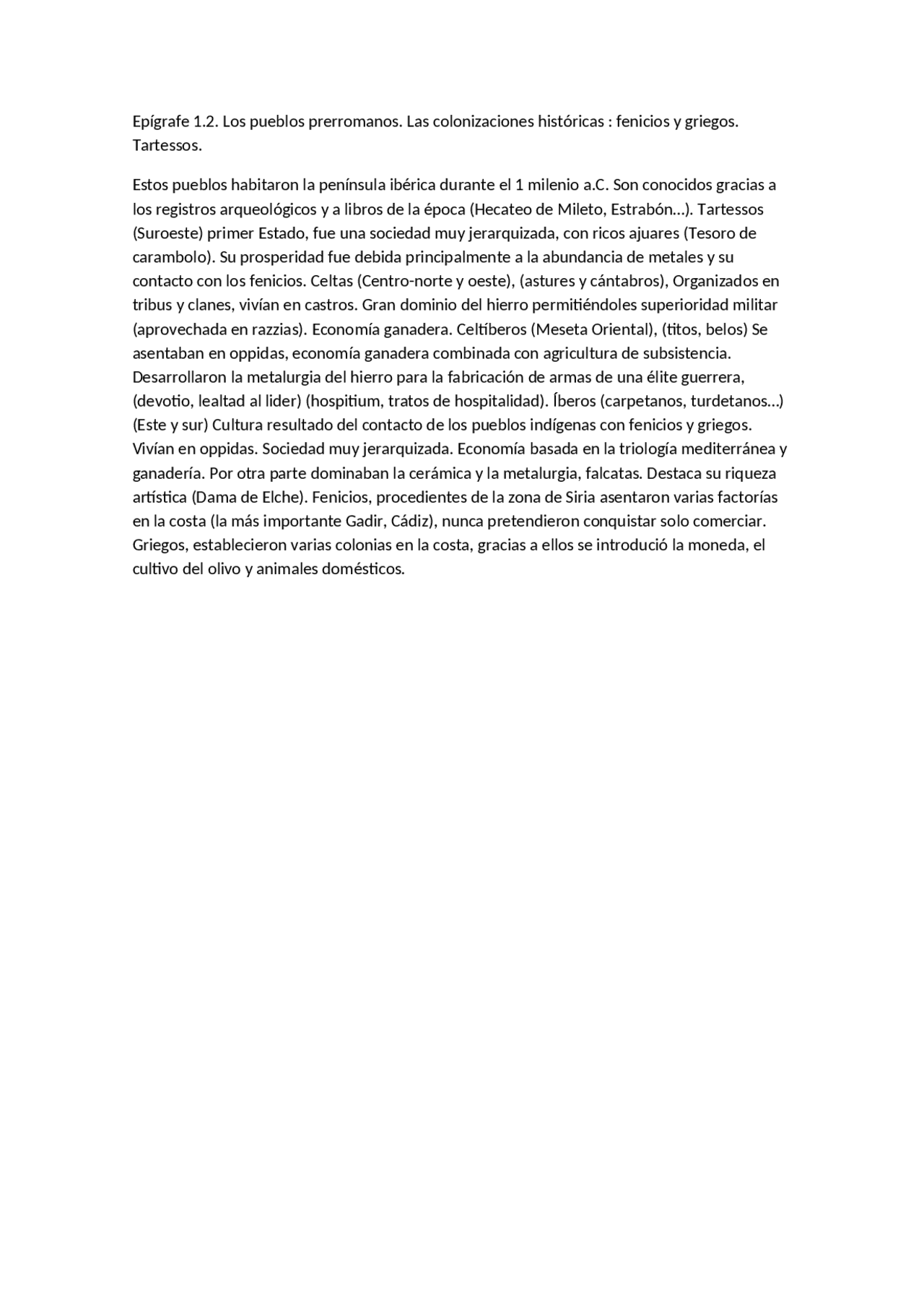 Epígrafe 1.2 Historia de España Docsity
