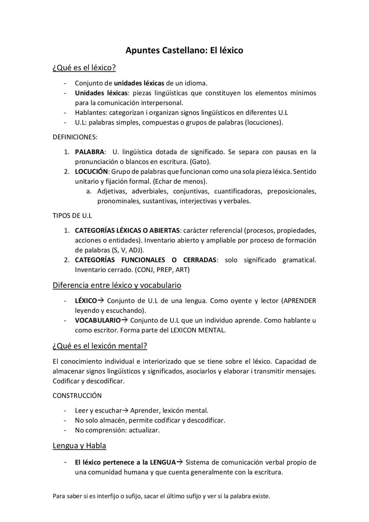 Análisis de la Neología y Formación de Palabras en el Español | Apuntes ...