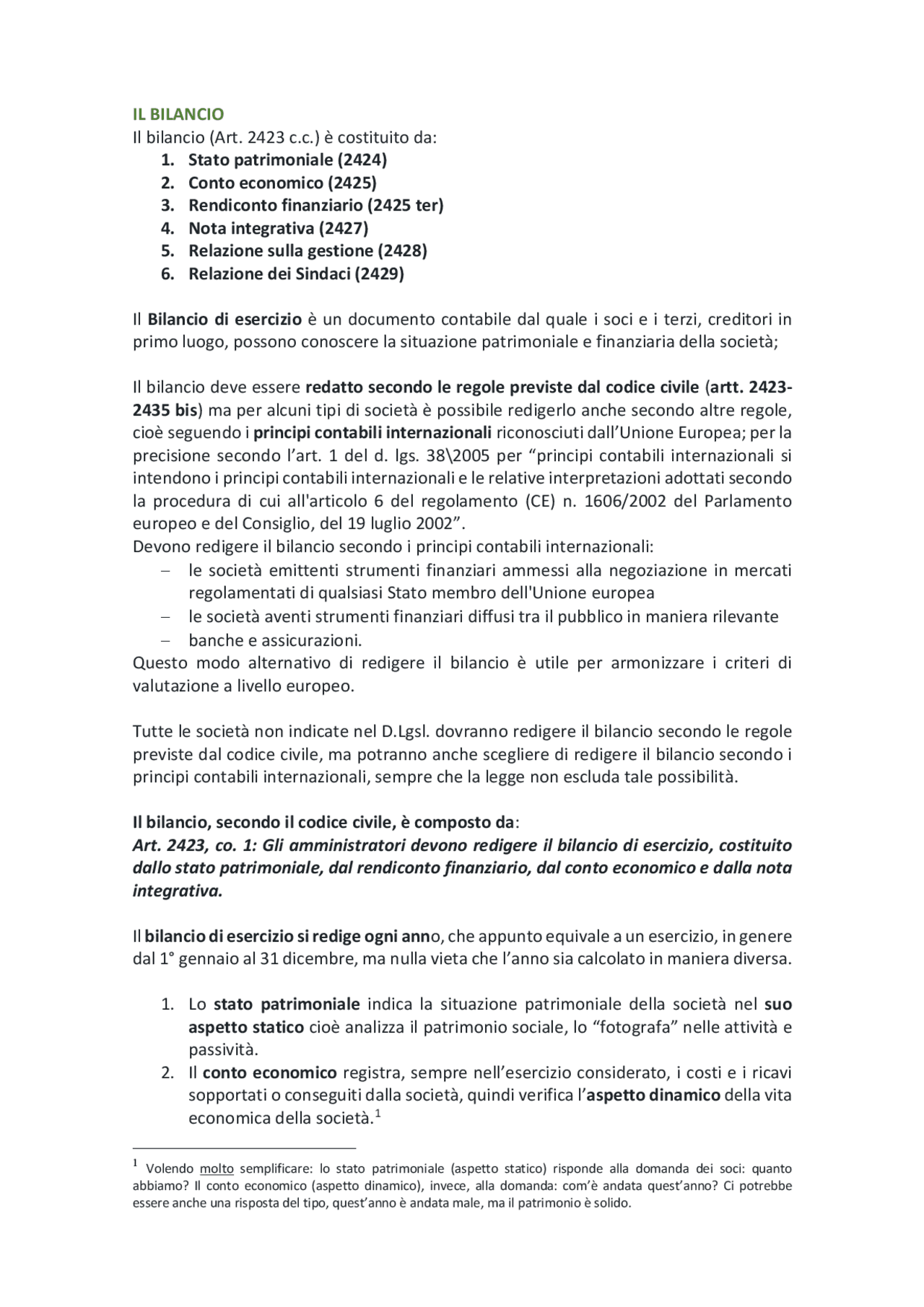 SCHEMA BILANCIO SOCIETA' PER AZIONI Docsity SCHEMA BILANCIO SOCIETA' PER AZIONI Docsity