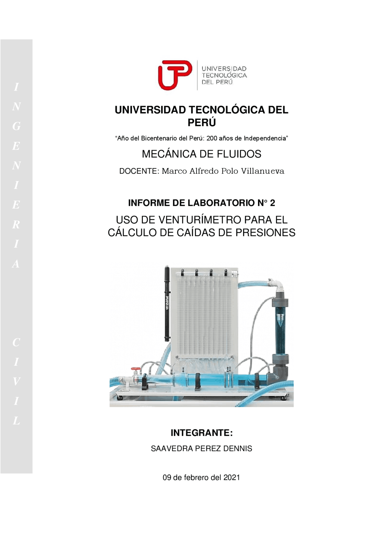 Utp Lab Laboratorios Mecanica de Fluidos 2021 - UTP | Apuntes de Mecánica de ...