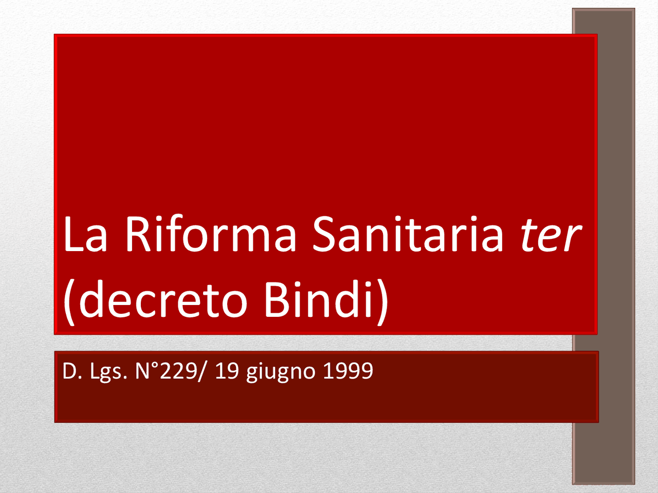 Decreto legislativo 229-1999 - Docsity