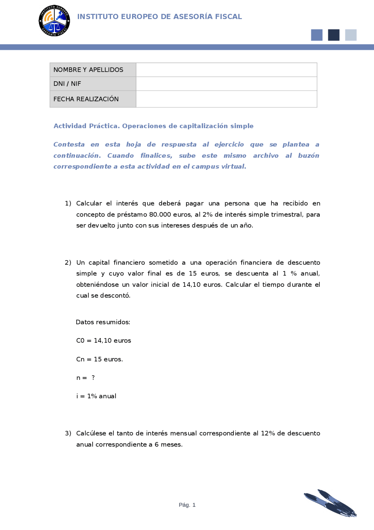 Ejercicios Contabilidad Docsity