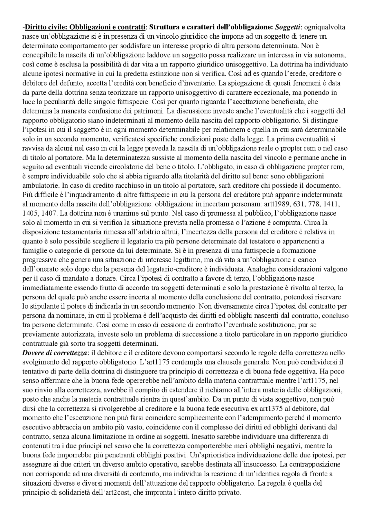 obbligazioni e contratti riassunto pdf
