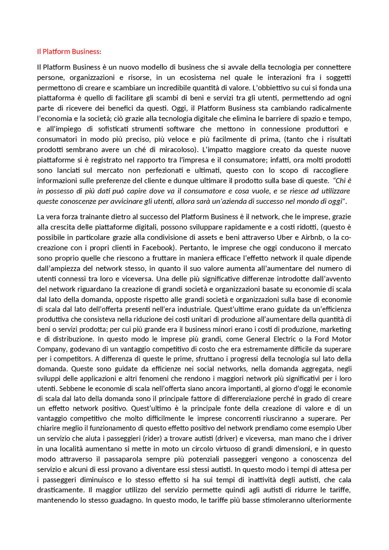 Platform Business -un viaggio alla scoperta di un nuovo modello di ...