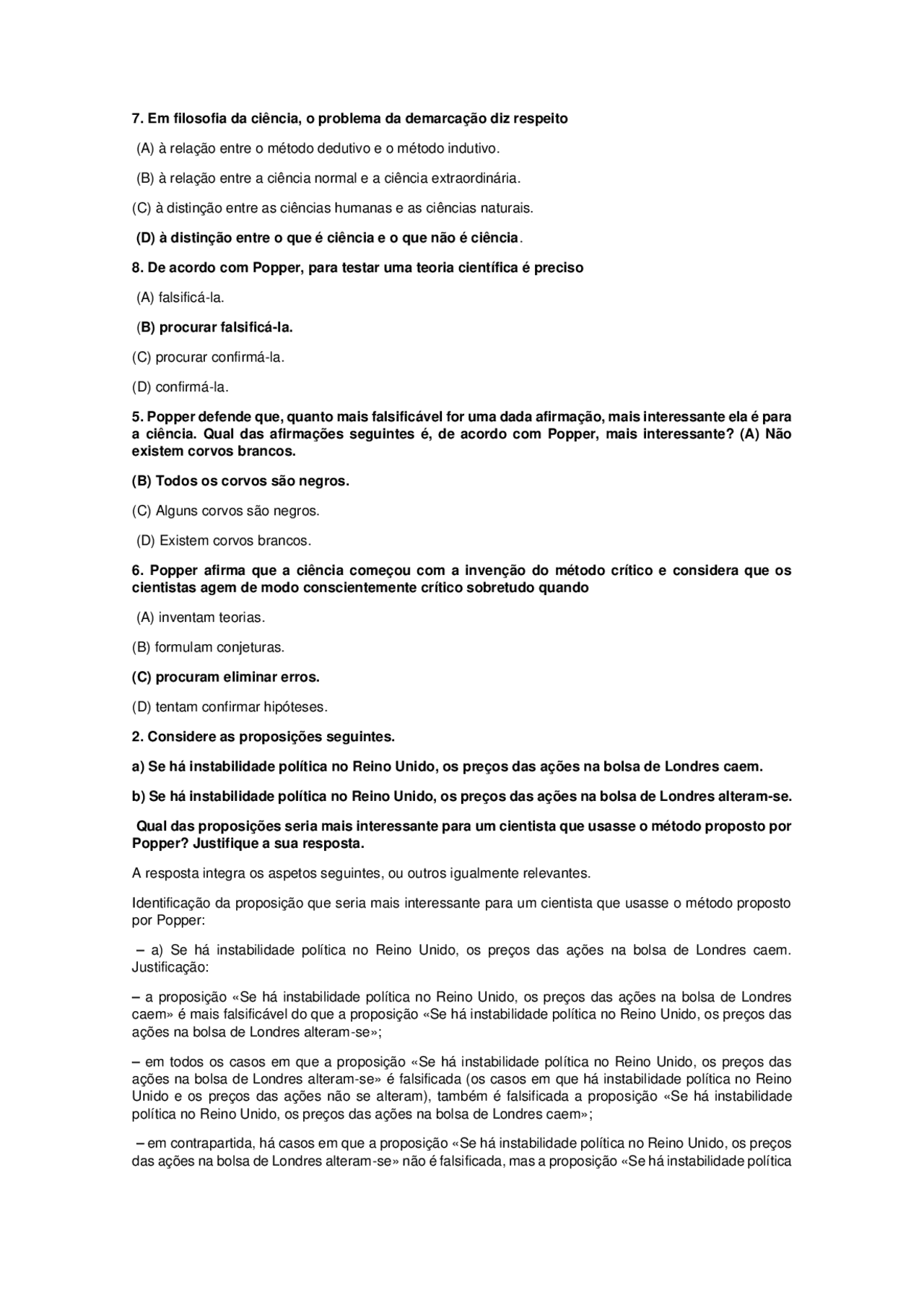 Texto De Filosofia Com Perguntas E Respostas - FDPLEARN