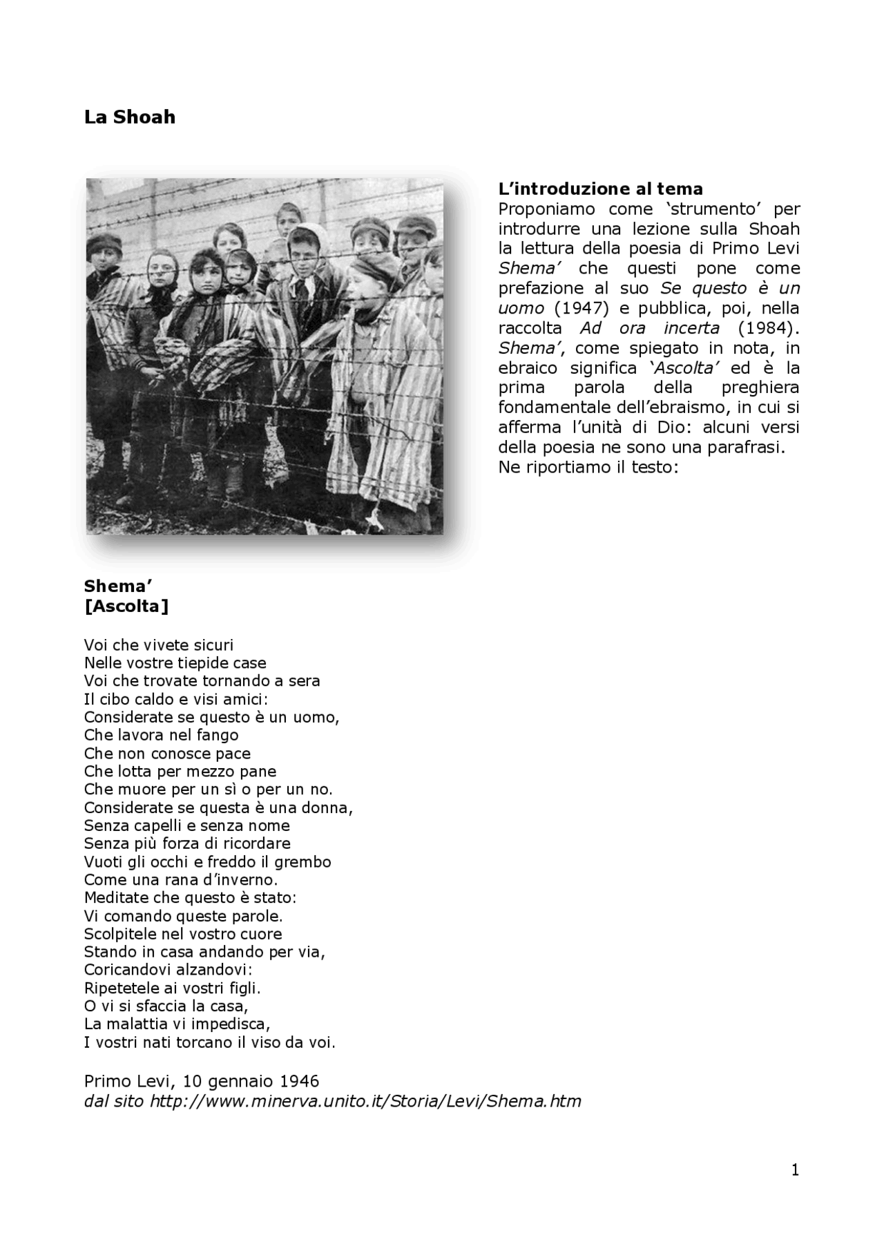 Shoah ( appunti sulla shoah che possono essere utili ) | Appunti di ...