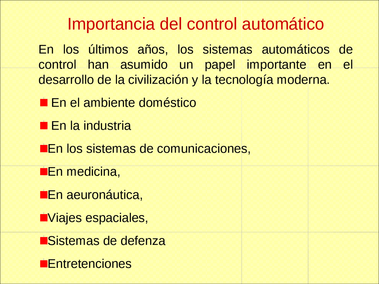 CLASES DE CONTROL AUTOMATICO - Docsity
