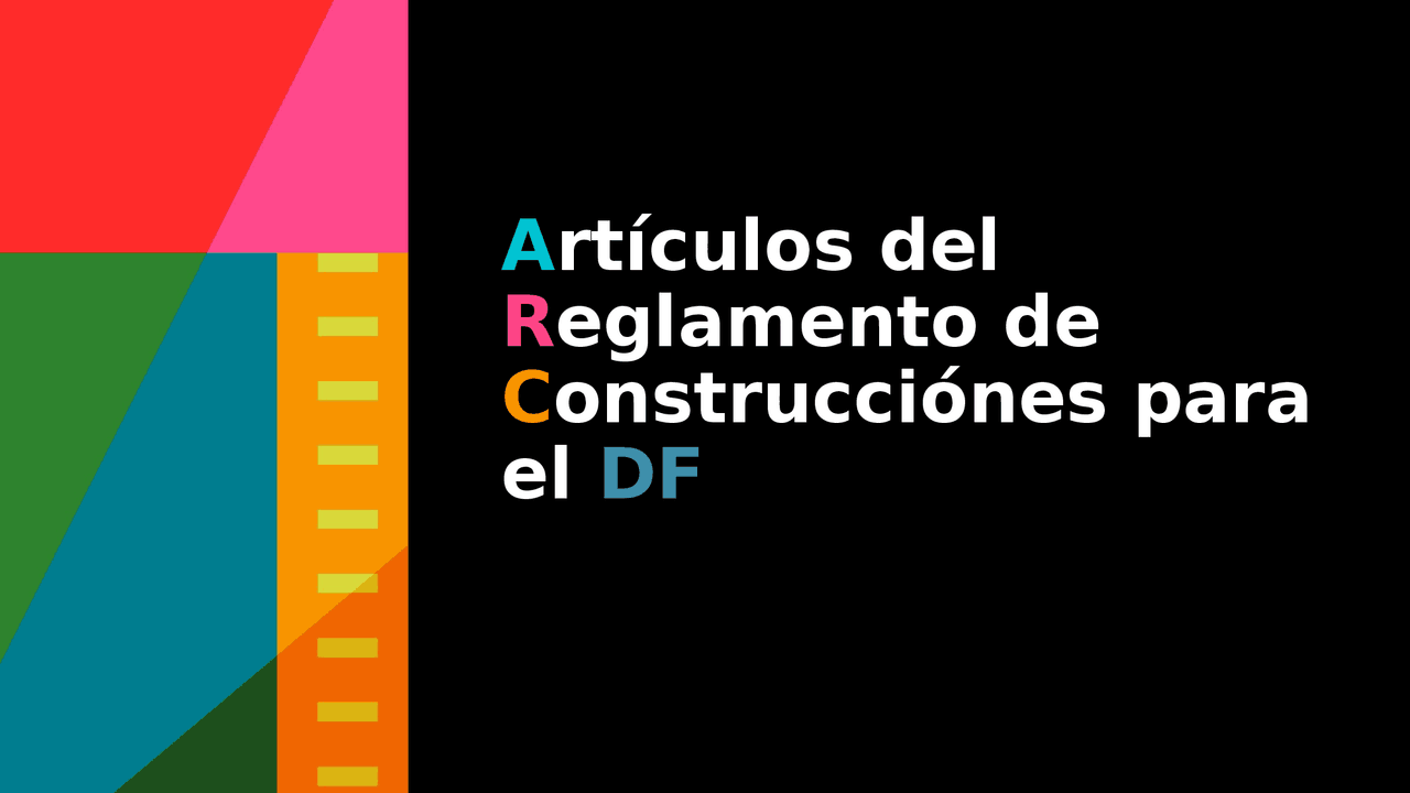 Artículos del reglamento de construcciones para el DF | Diapositivas de