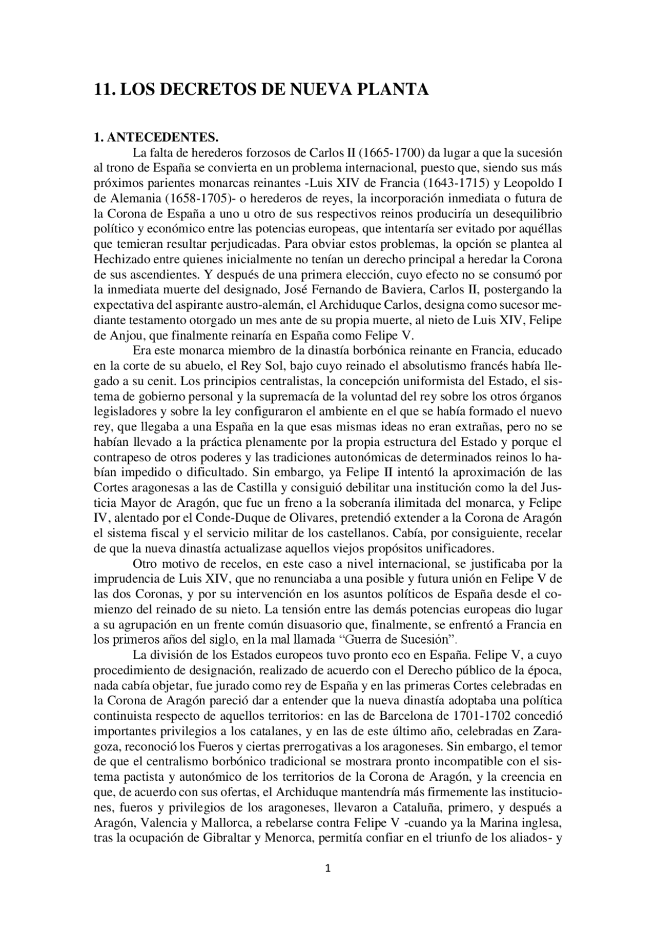 Tema 11. los decretos de nueva