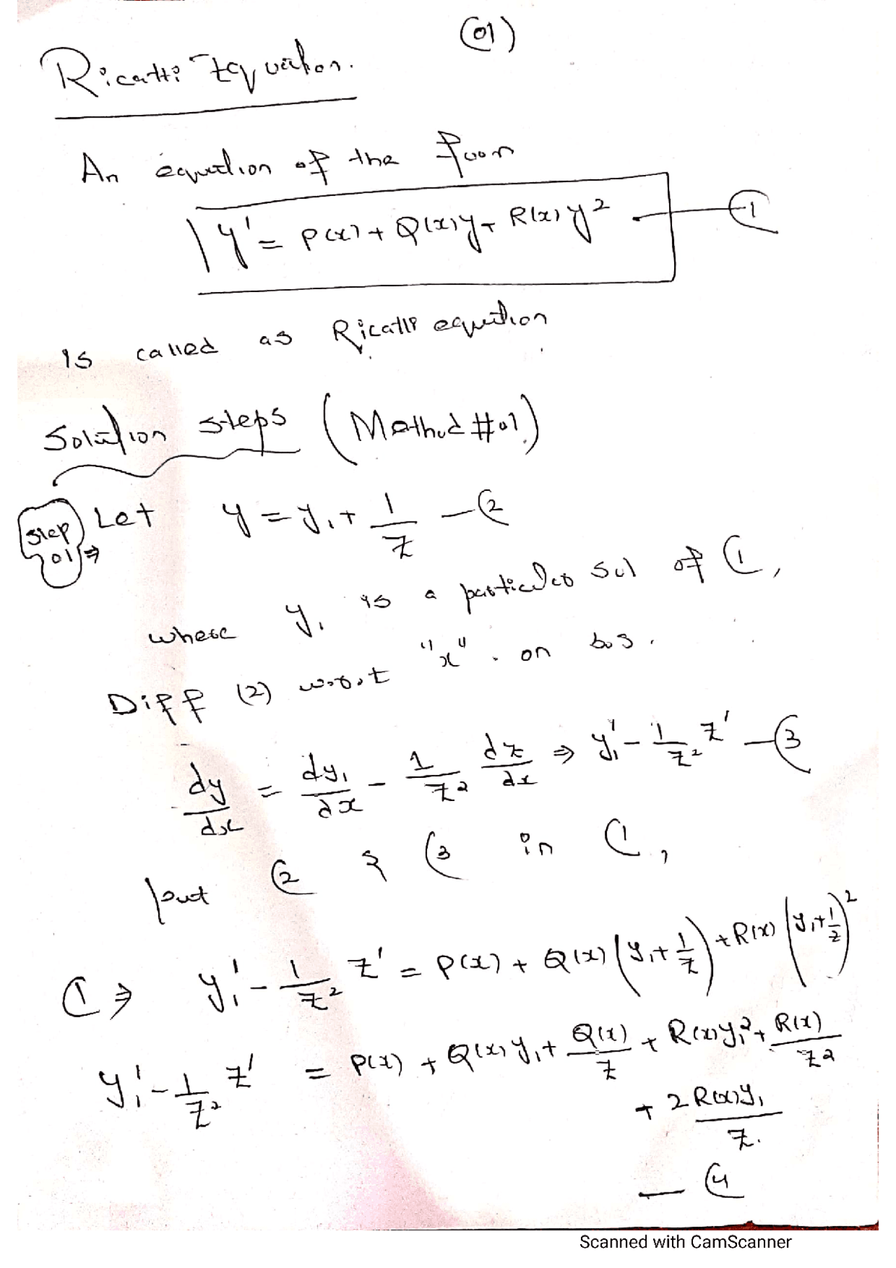 Differential Equations Lecture Notes Ricattis Docsity Differential Equations Lecture Notes Ricattis Docsity