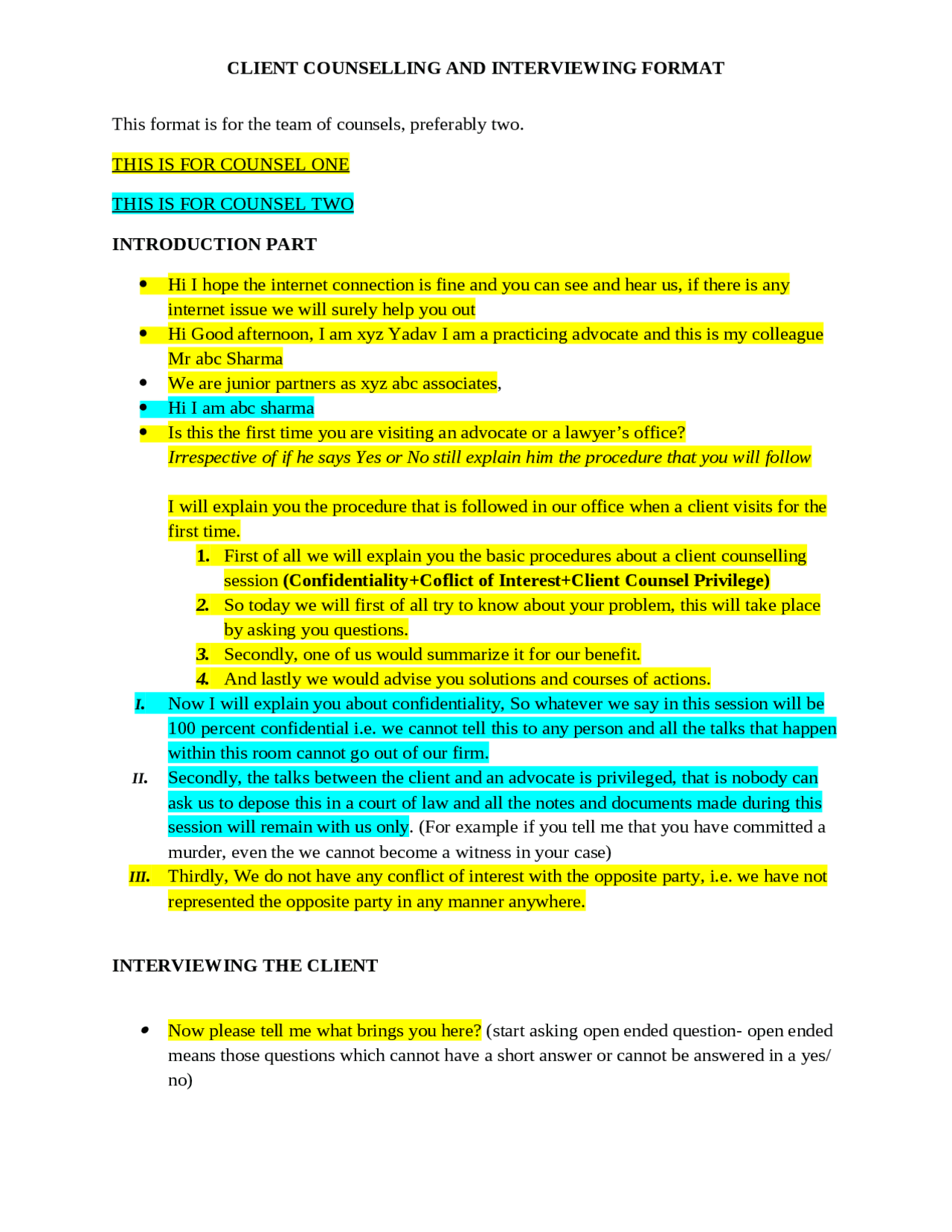 Client Counselling is very imp for all please dowload this doc - Docsity