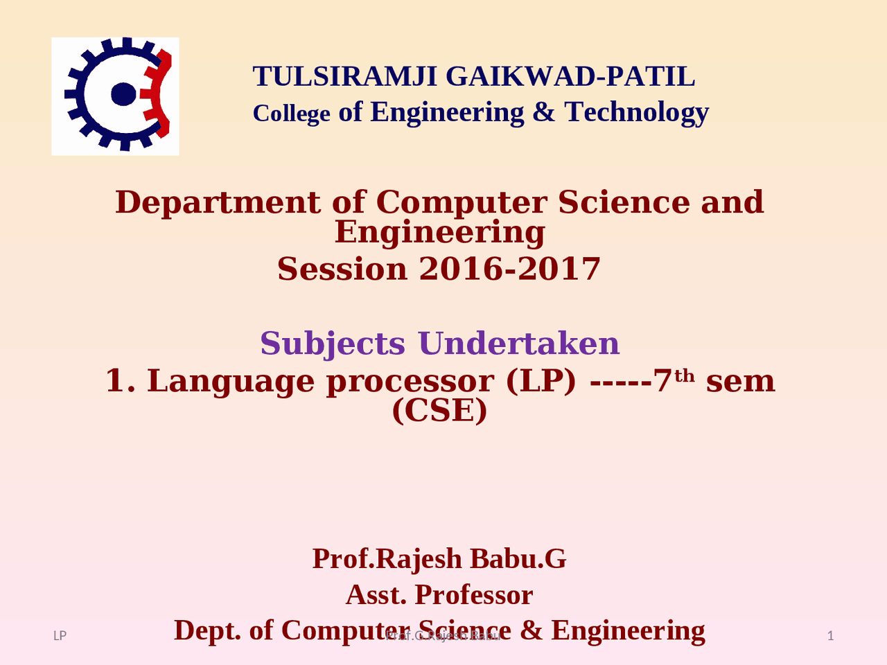 Compiler Design power point presentations - Docsity