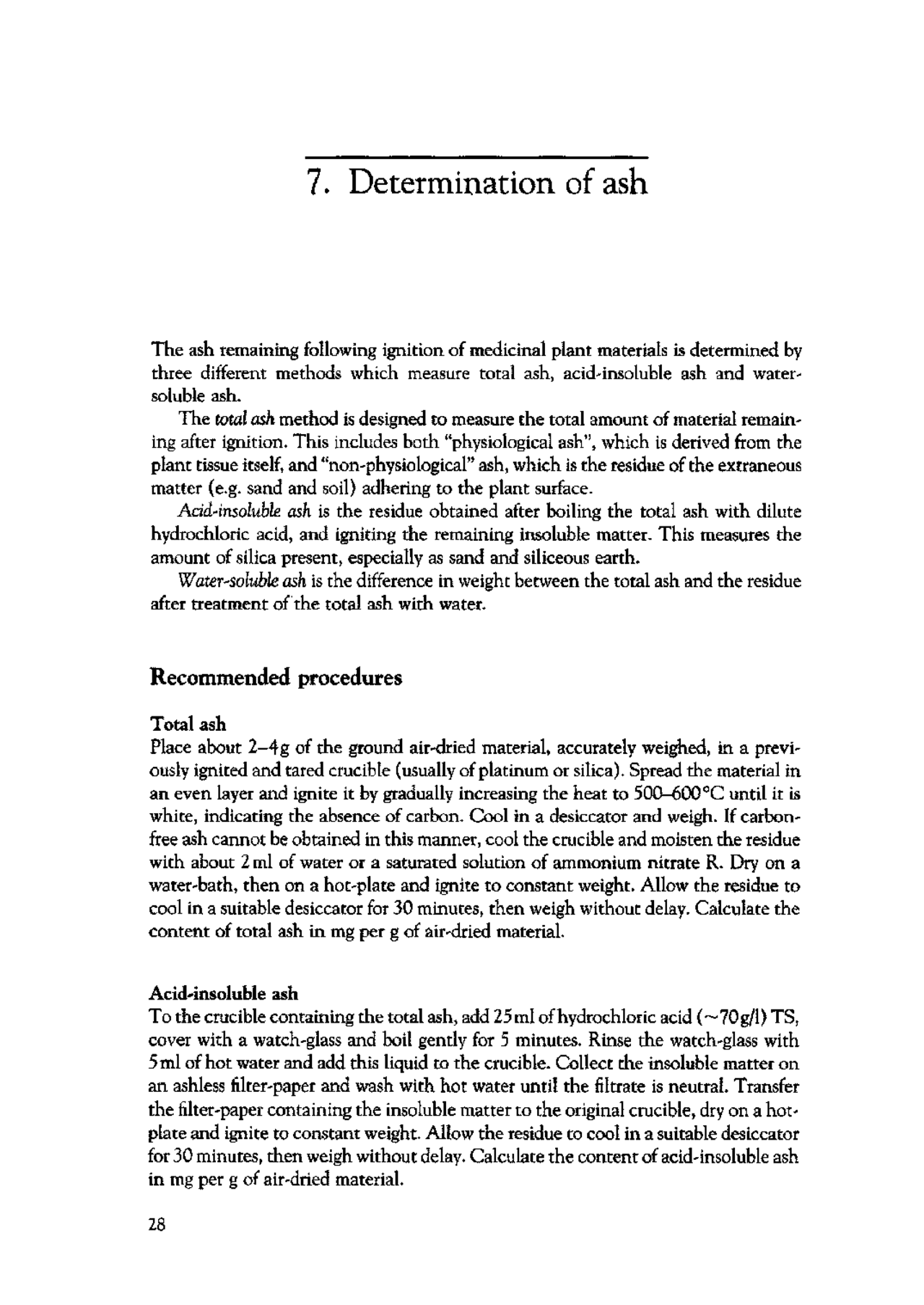 Determination of Ash Value - Docsity
