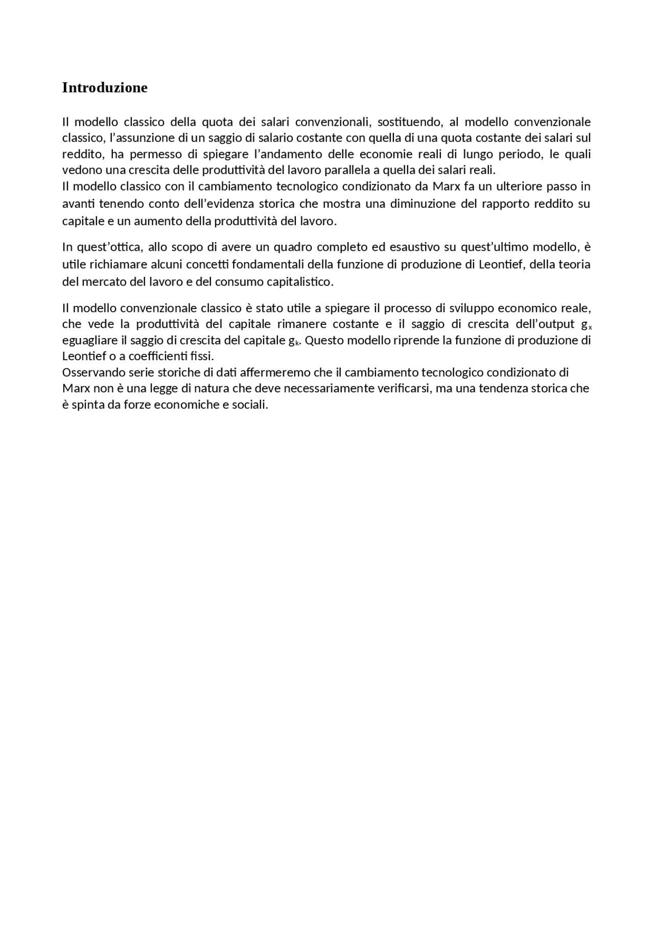 Modello classico condizionato da Marx - Docsity