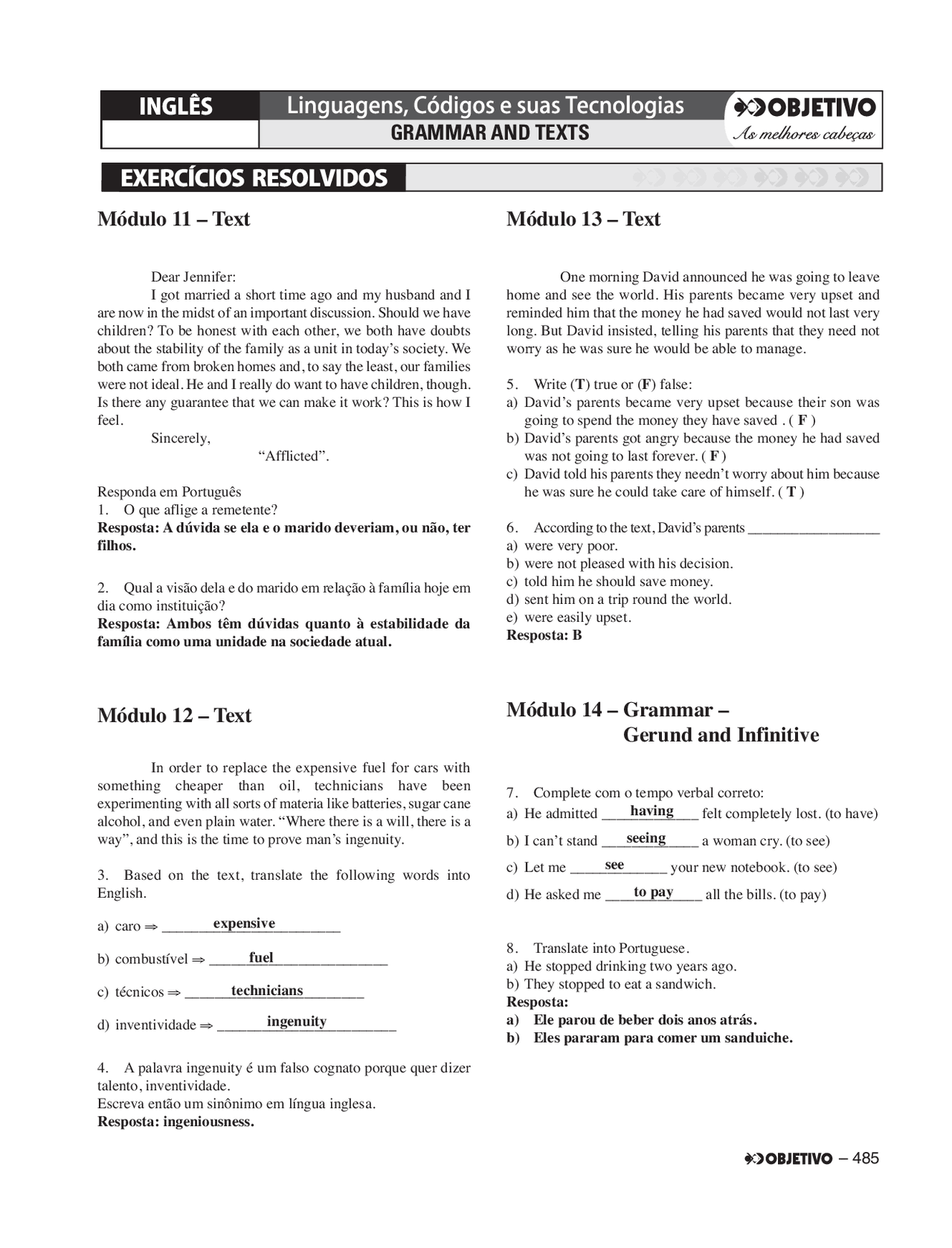 Exercicios Ingles Resolvidos Docsity