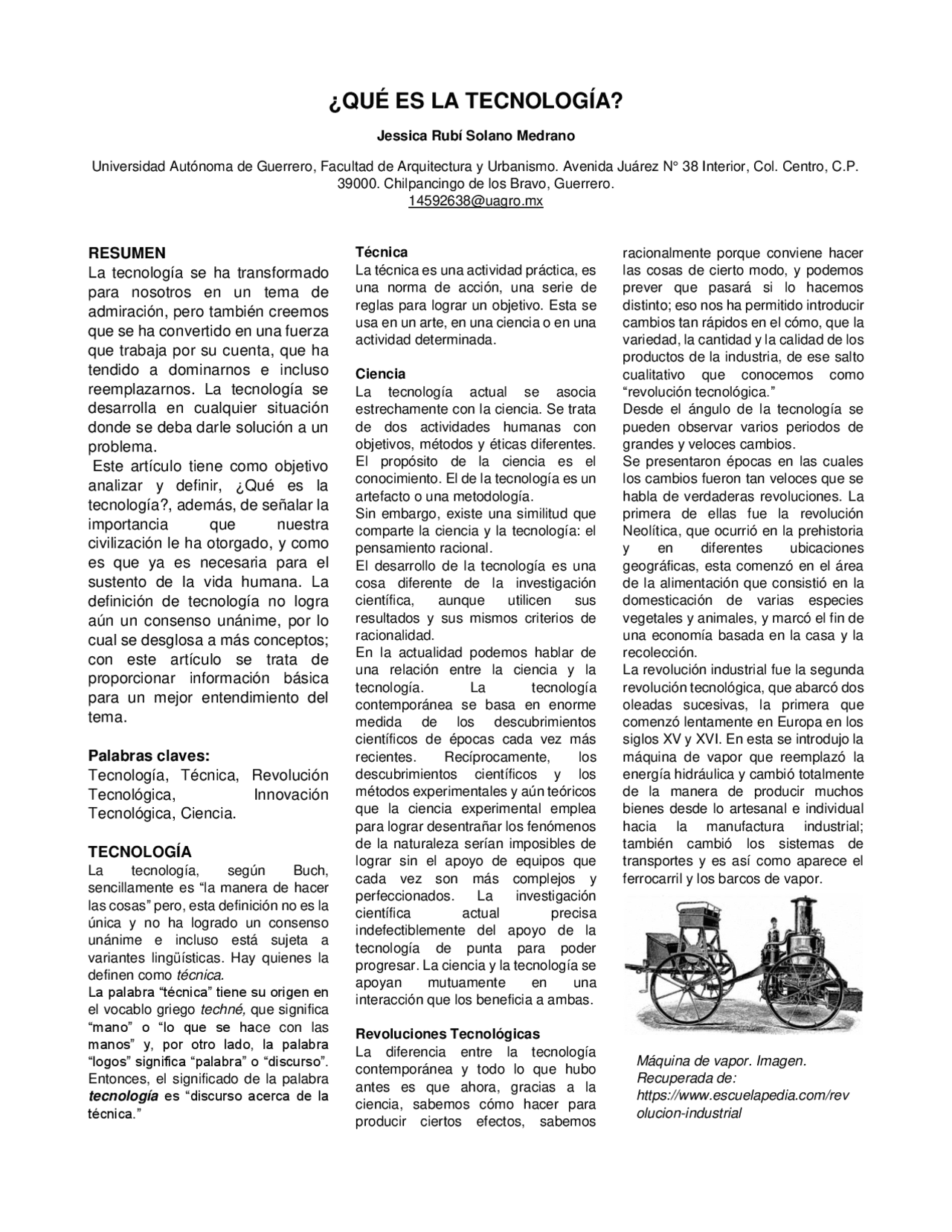 La Tecnología: Definición, Importancia y Revoluciones | Guías, Proyectos,  Investigaciones de Architecture | Docsity