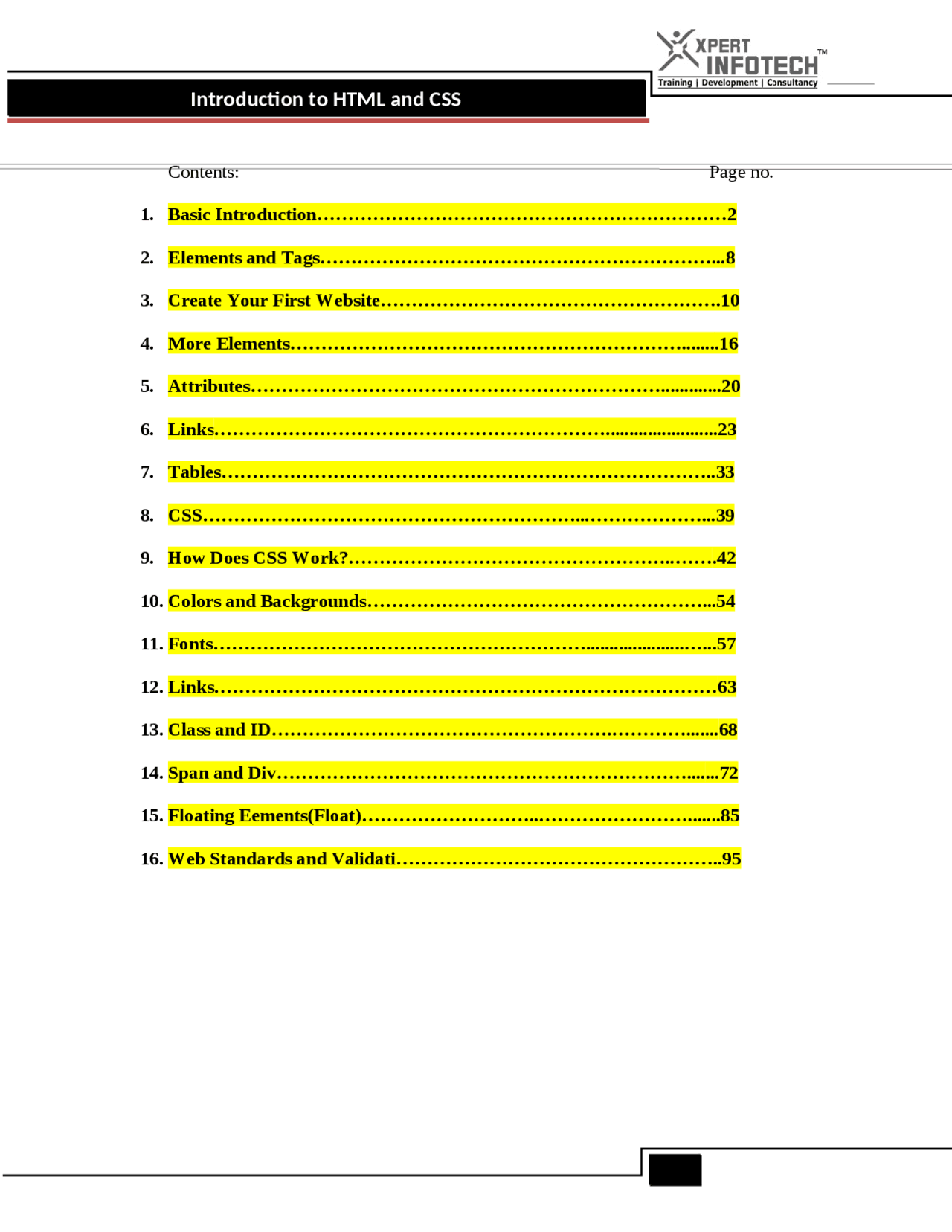 HTML And CSS complete Course - Docsity