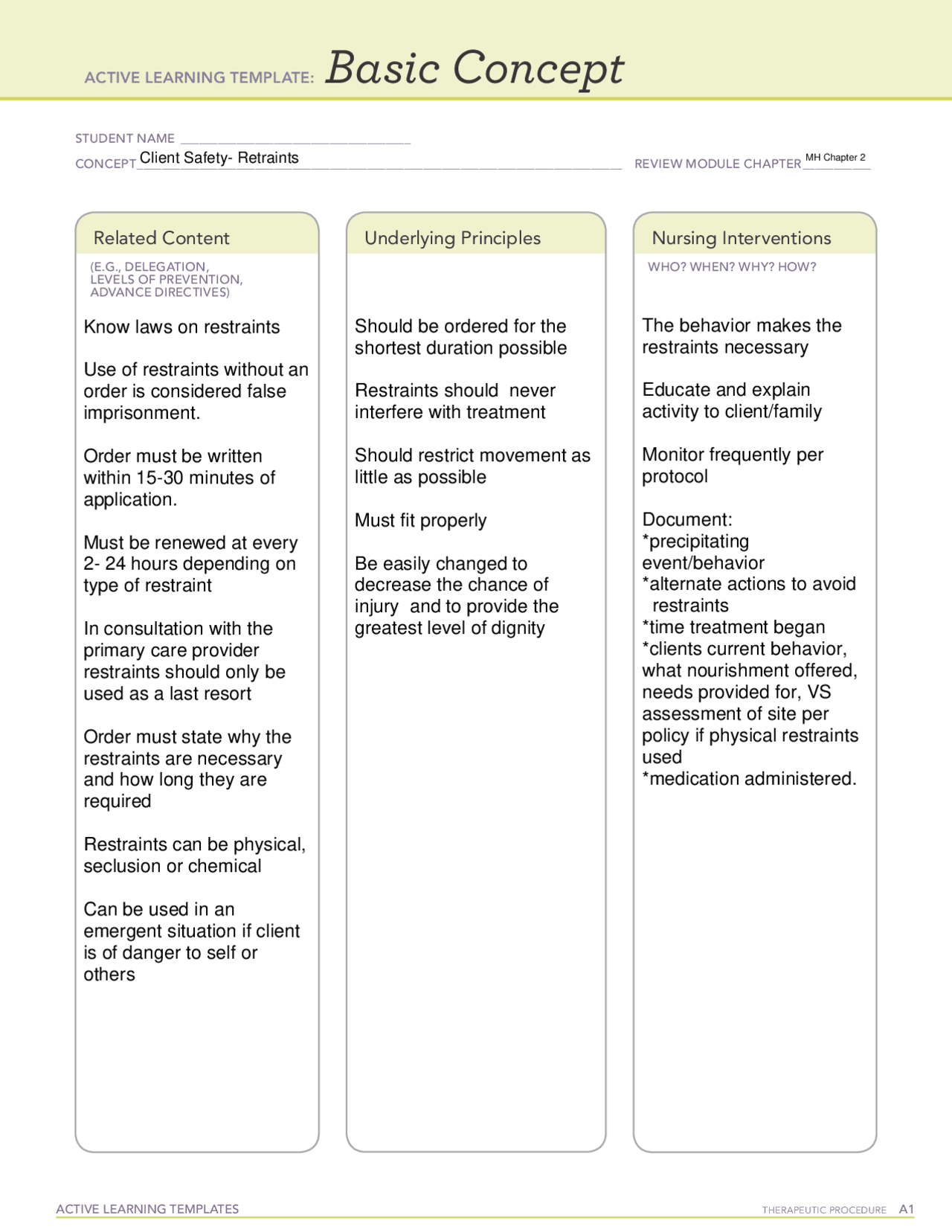 Basic Concept Active Learning Template