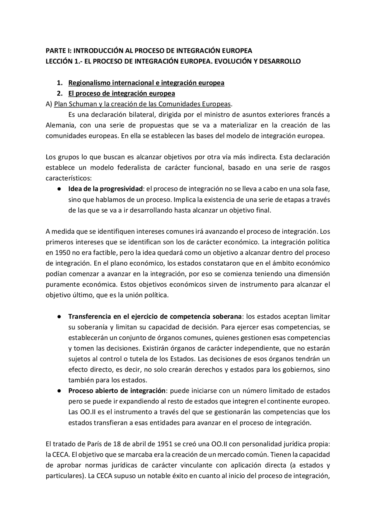 Instituciones y Derecho de la Unión Europea Tema 1 | Apuntes de Derecho ...