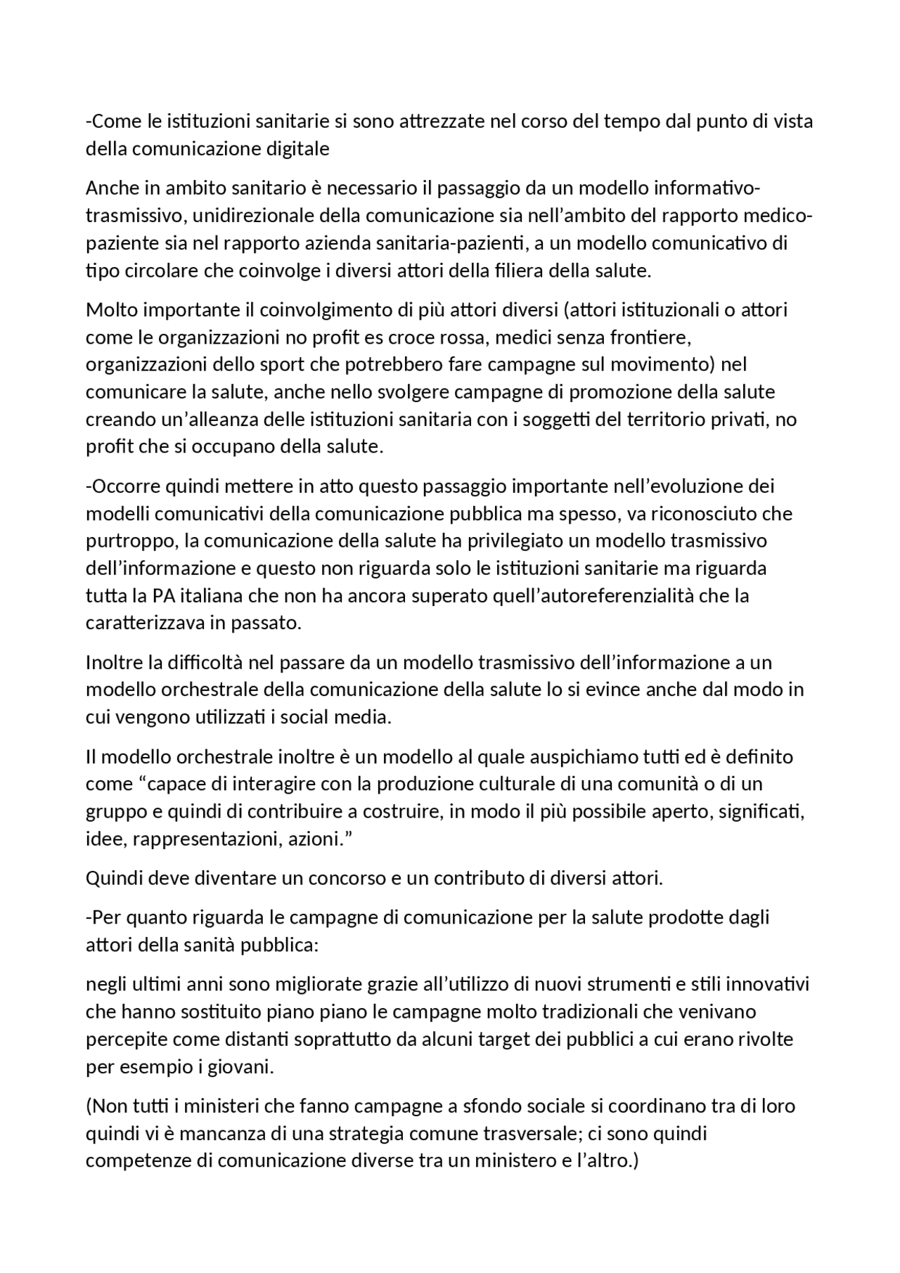 Comunicazione pubblica seconda parte Sbobinature di Comunicazione