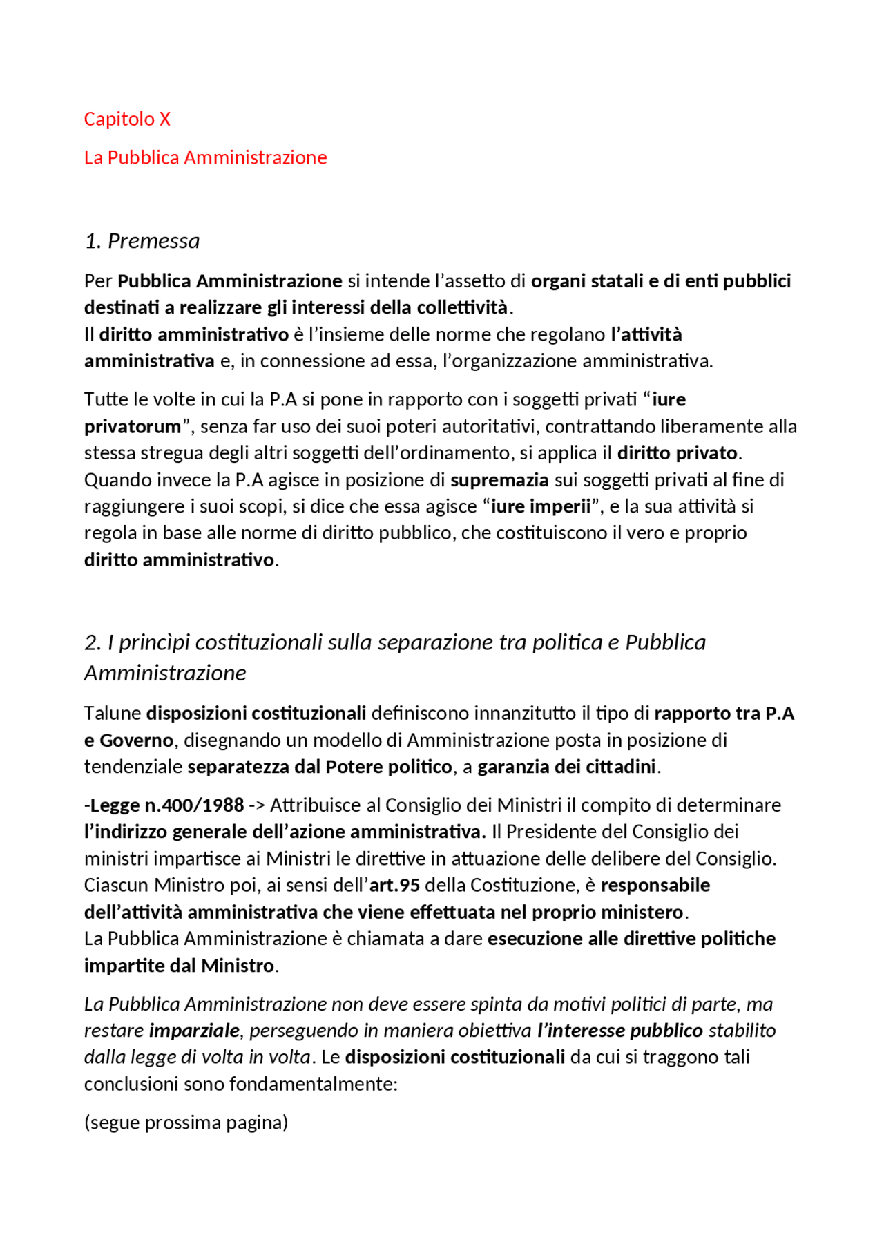 LA PUBBLICA AMMINISTRAZIONE Docsity