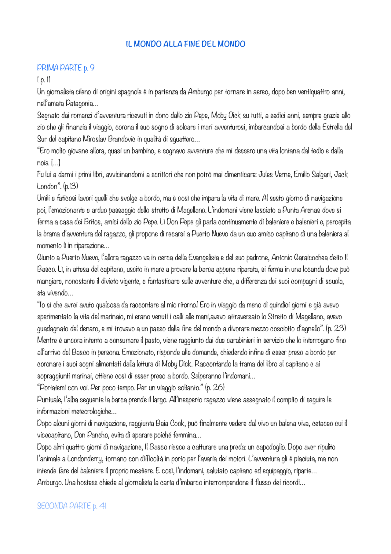 Riassunto del libro “il mondo alla fine del mondo” Sintesi del corso di Italiano Docsity Riassunto del libro “il mondo alla fine del mondo” Sintesi del corso di Italiano Docsity