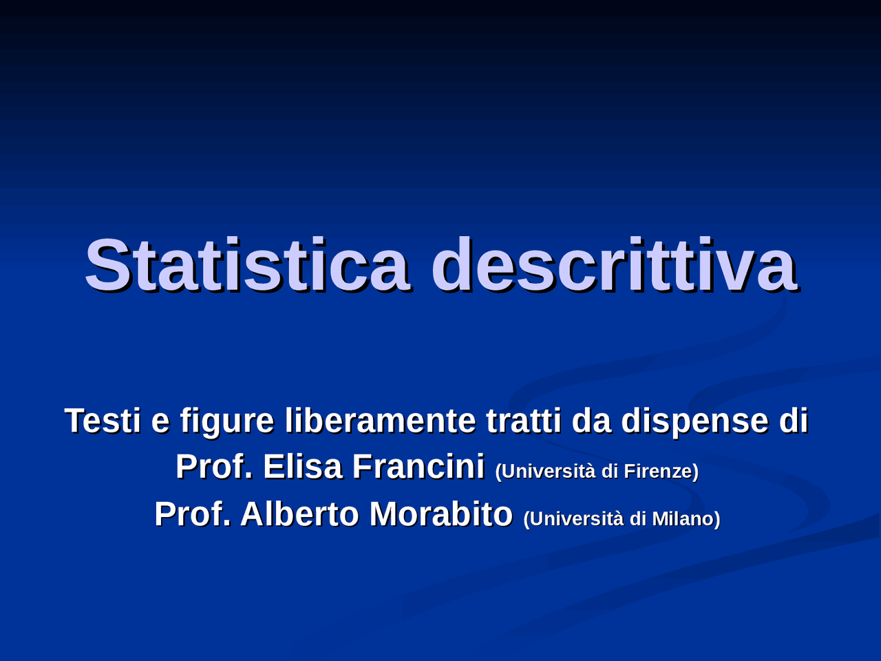 Ppt di statistica descrittiva per passare esame - Docsity