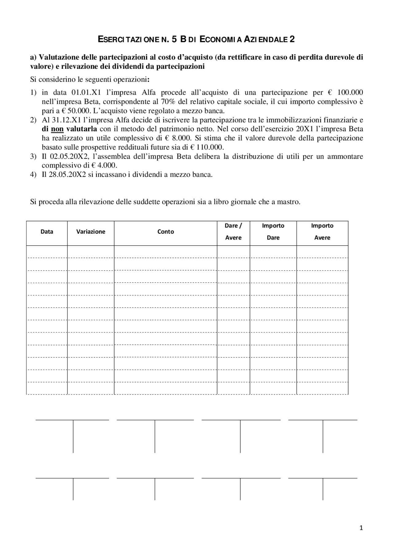 esercizi economia aziendale con soluzioni pdf classe quarta