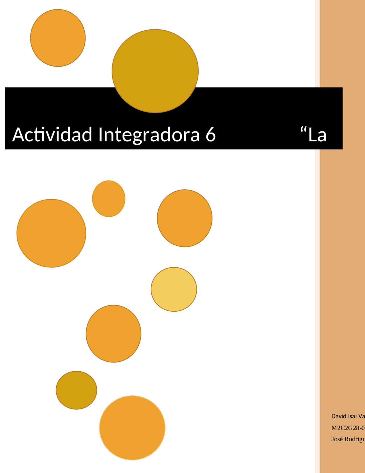 Actividad Integradora 6 modulo 2 - Docsity