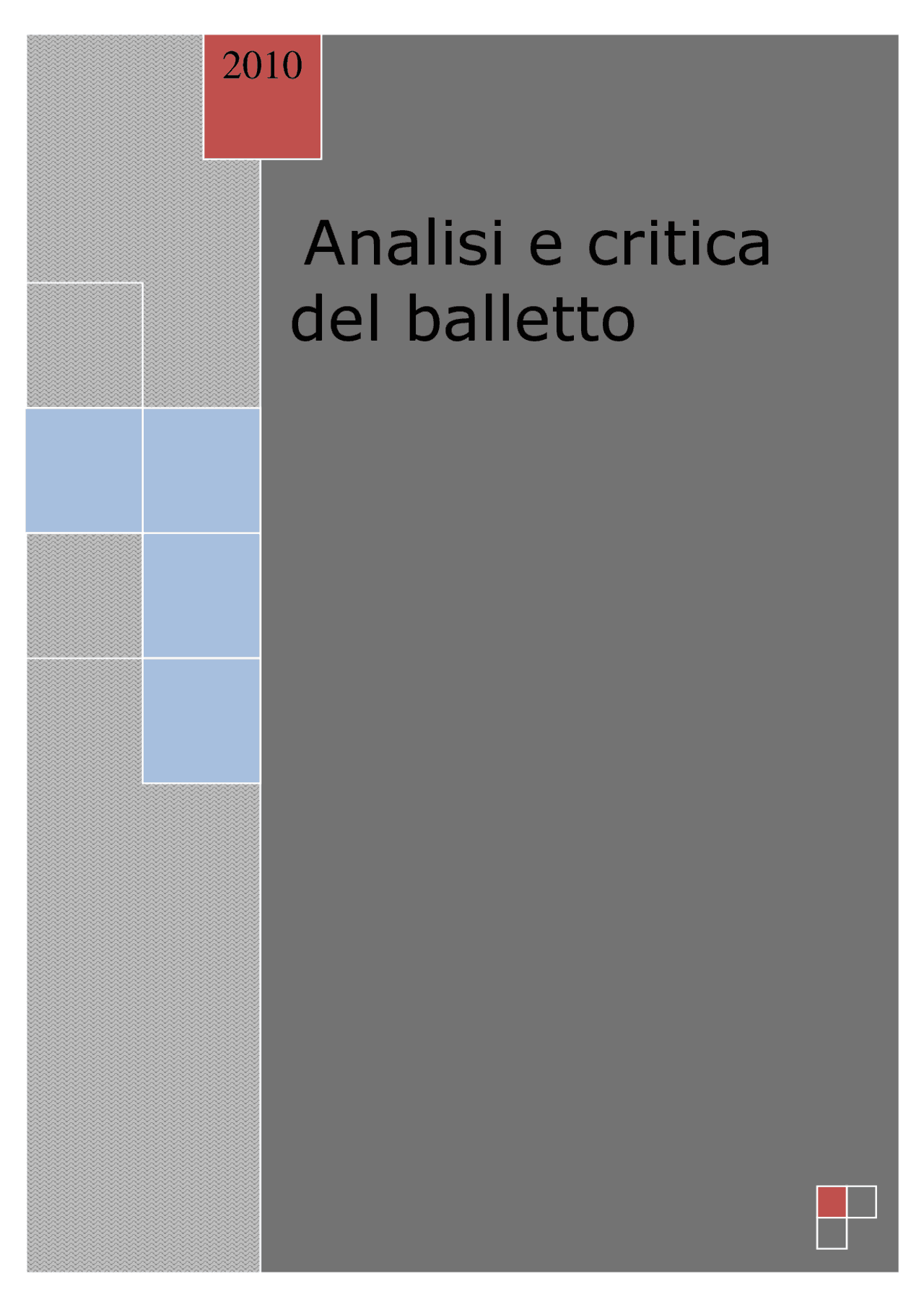 Critica del balletto - Docsity