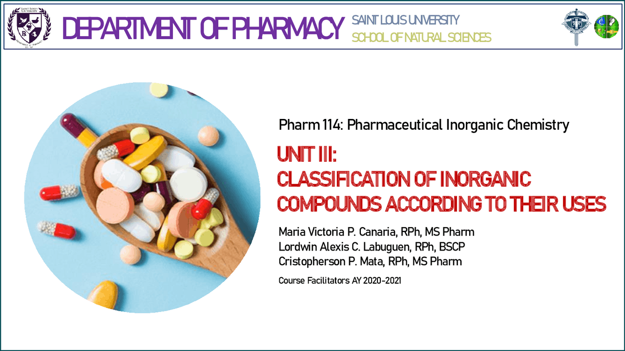 Chapter 1-Pharmaceutical Aids and Necessities - Docsity