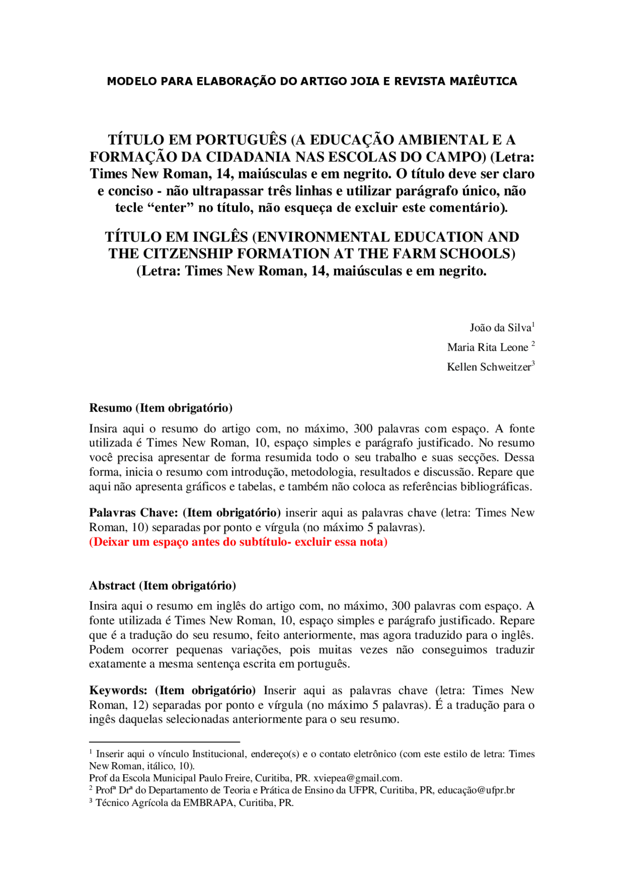 Modelo para fazer trabalho nas normas abnt | Trabalhos Introdução ao ...