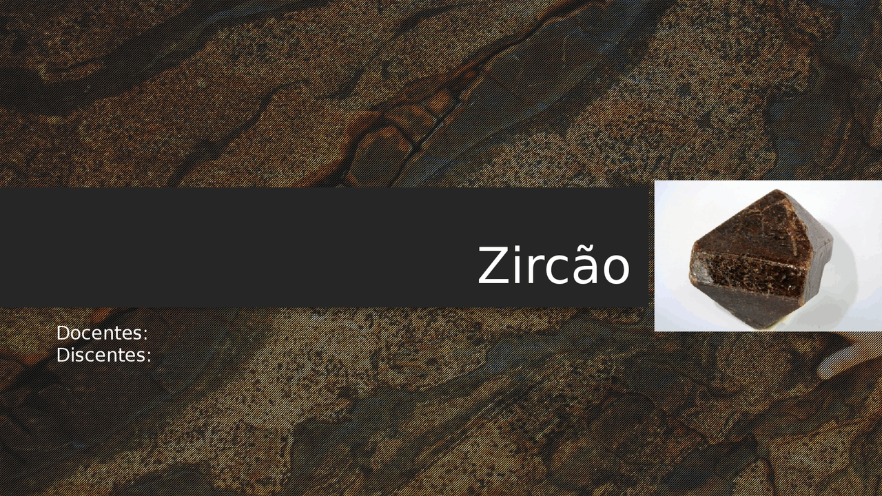 Propriedades fisica do Zircão - Docsity