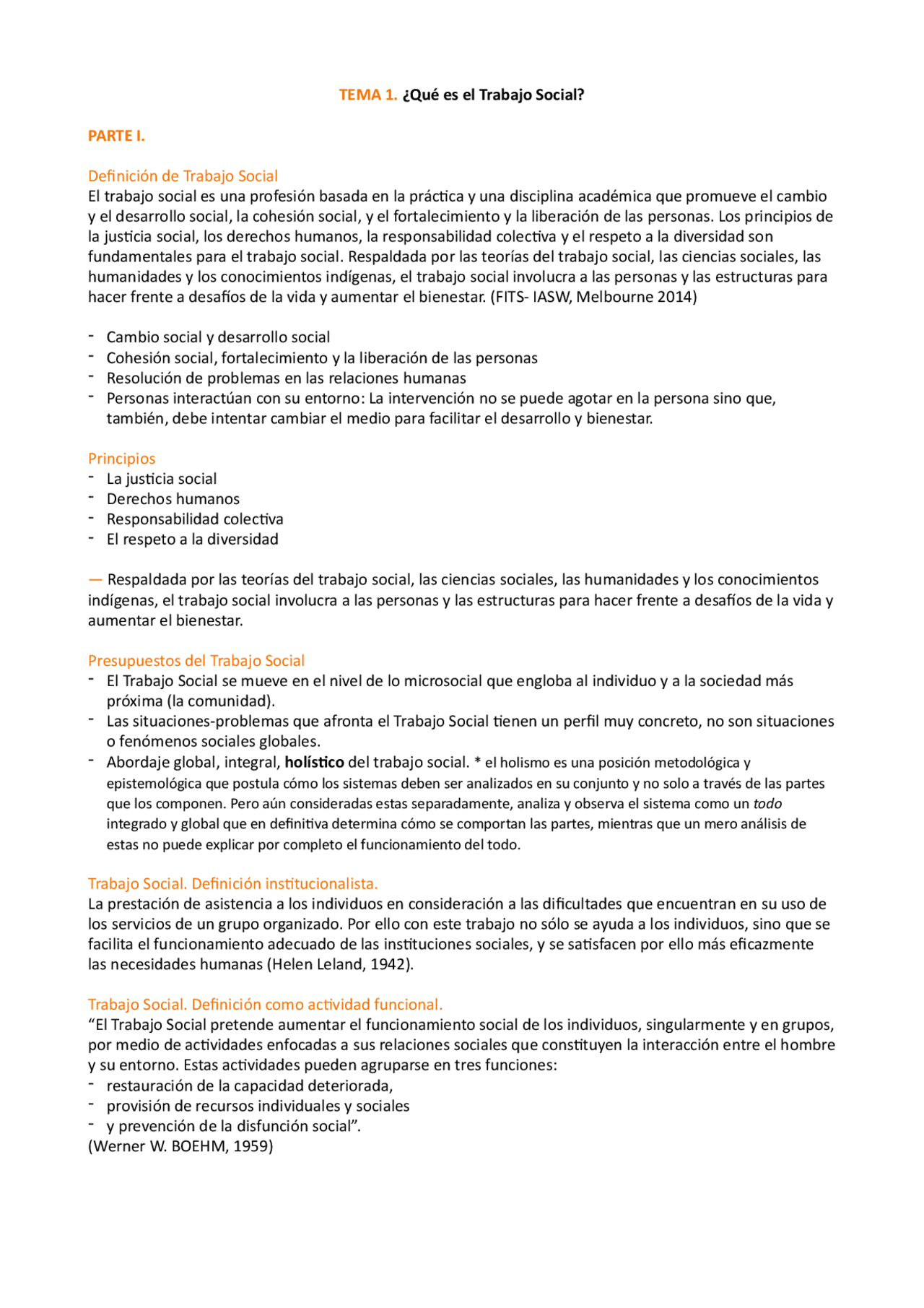 Fundamentos del Trabajo Social | Apuntes de Trabajo Social | Docsity