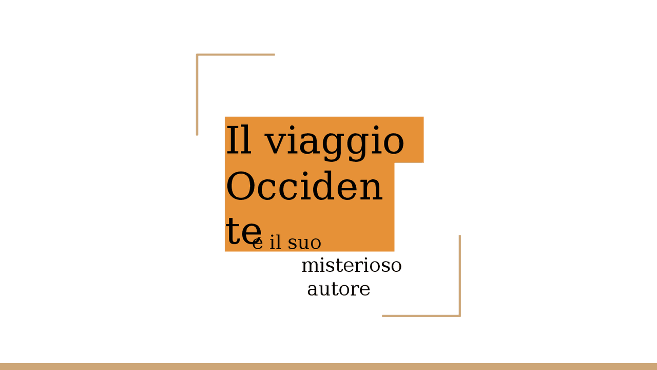 Il viaggio in Occidente - Docsity