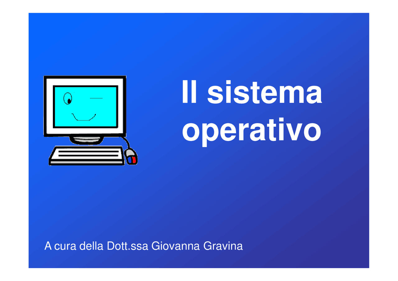 Il sistema operativo Windows - Docsity