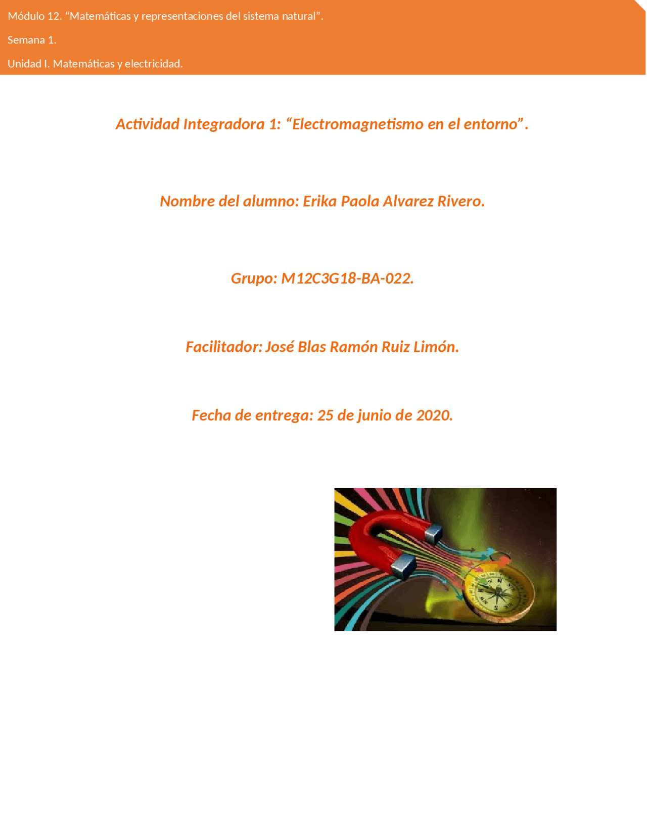 Actividad Integradora 1 modulo 12 - Docsity