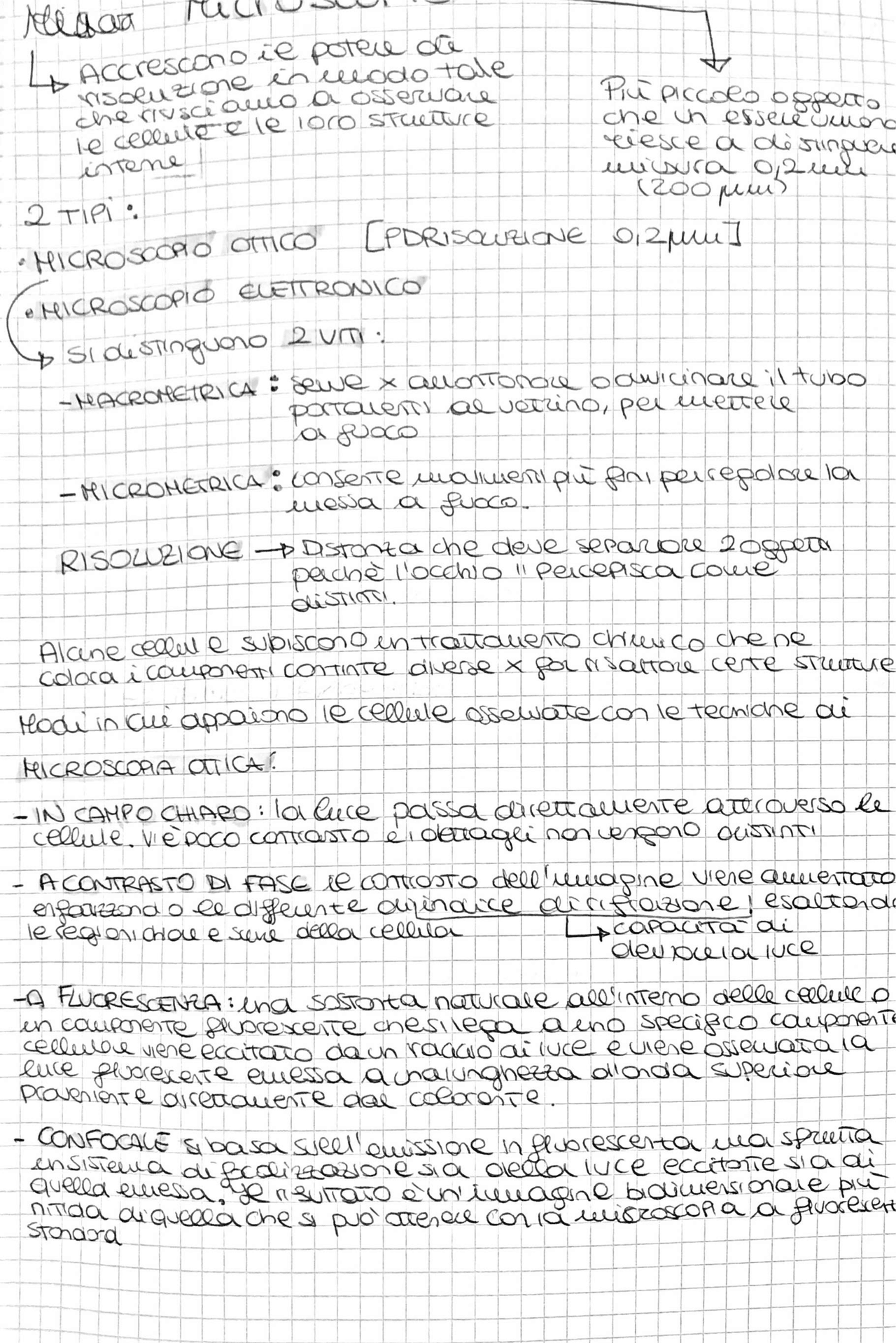 Microscopio ottico e a scansione - Docsity