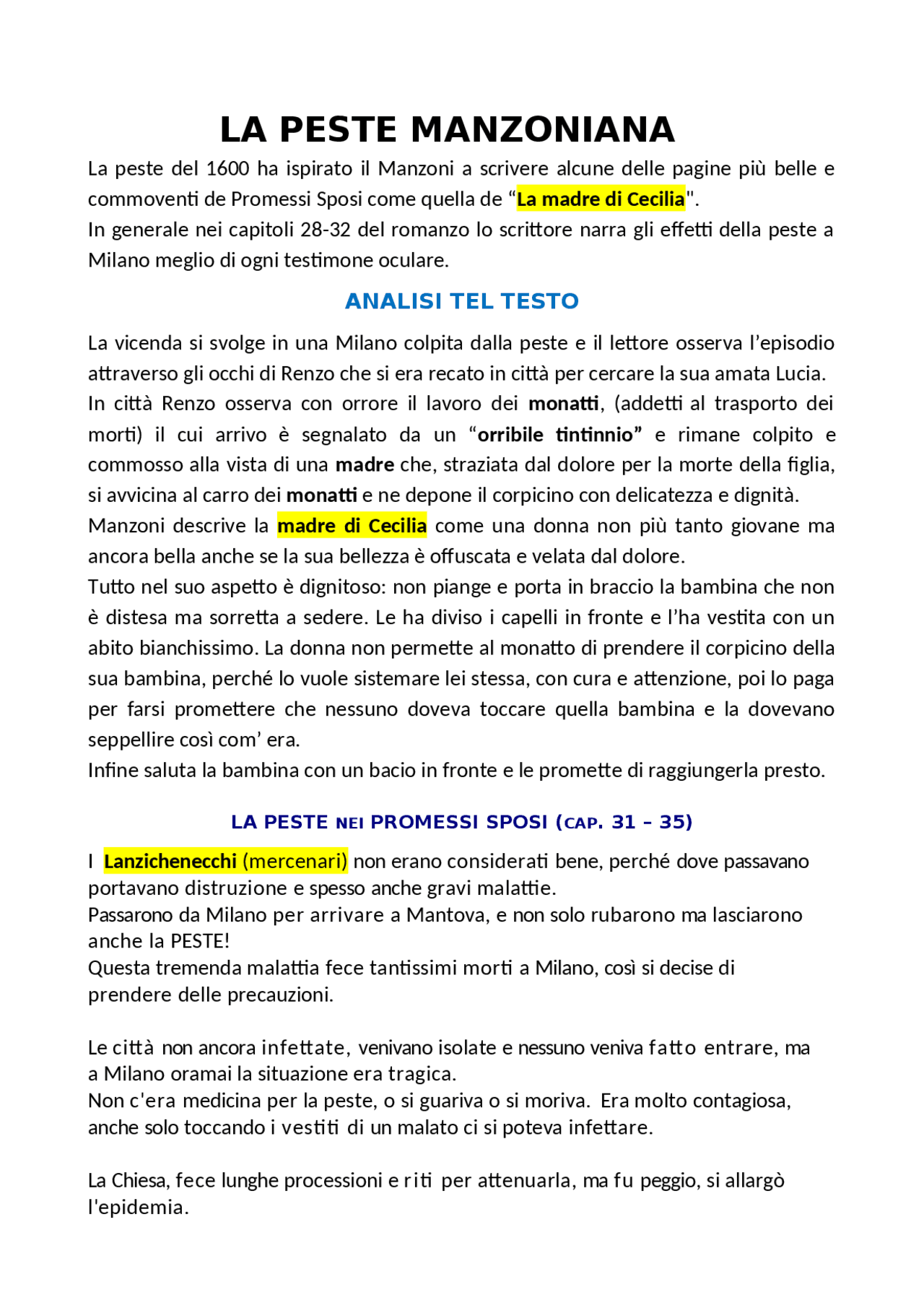 La madre di Cecilia Analisi del testo Dispense di Italiano Docsity La madre di Cecilia Analisi del testo Dispense di Italiano Docsity