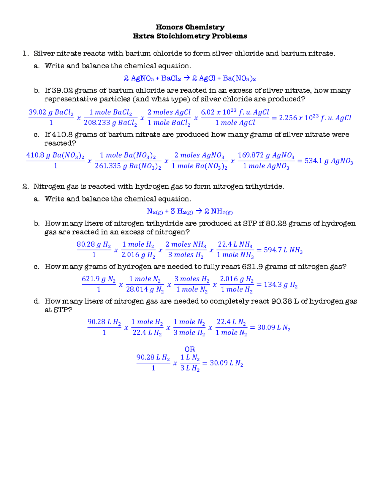 Worksheet Stoichiometry Practice Problems with Answer Key - Docsity Throughout Worksheet For Basic Stoichiometry Answer