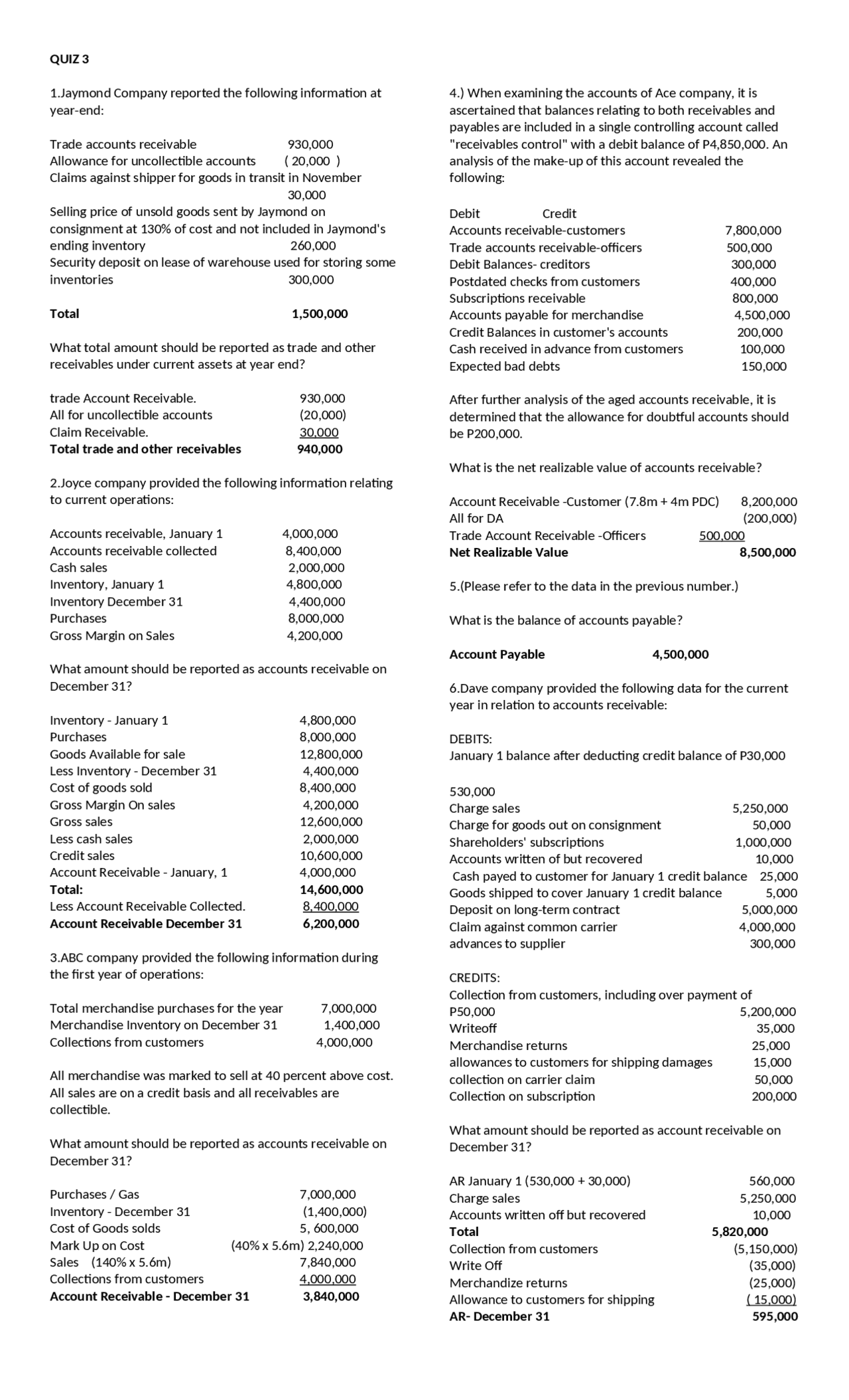 Fundamentals Of Accounting 1 Exercises Accounting Docsity