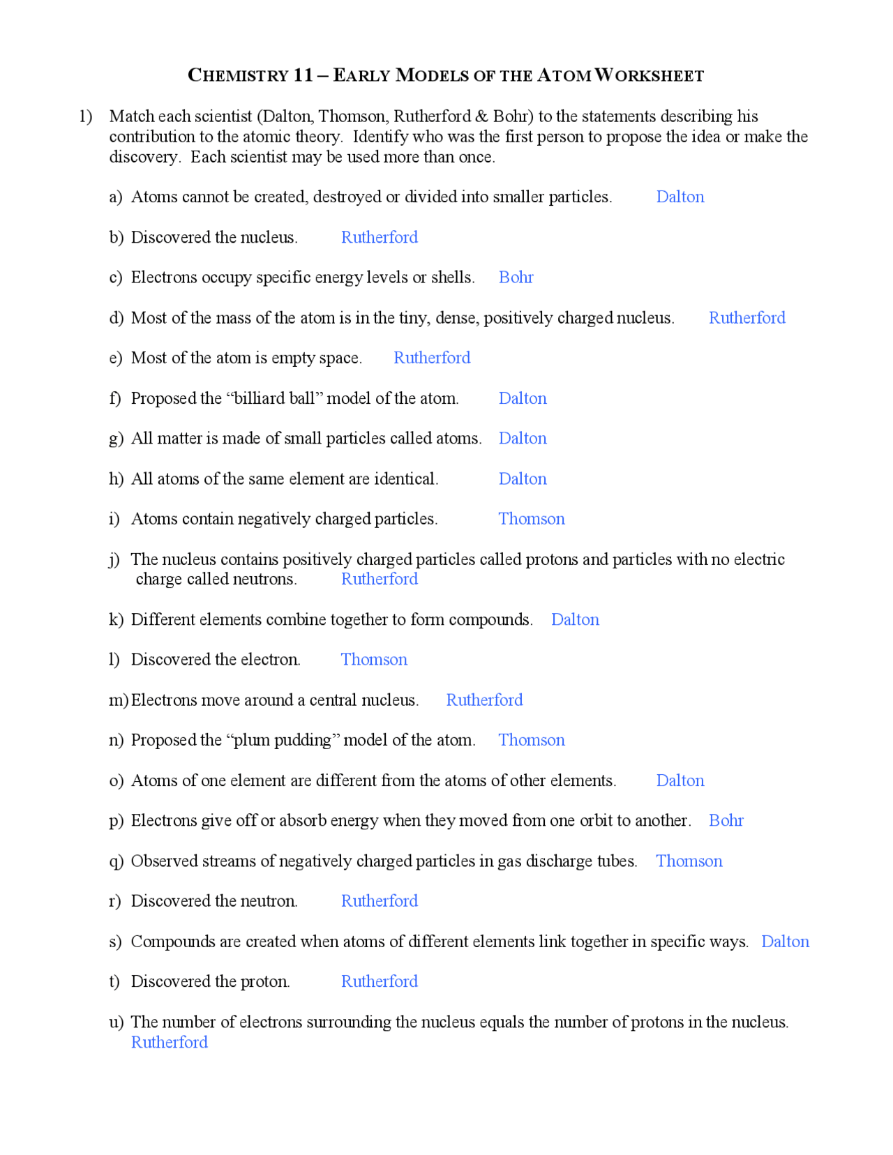 Early Models Of The Atom Worksheet Solutions Exercises Chemistry early-models-of-the-atom-worksheet-solutions-exercises-chemistry