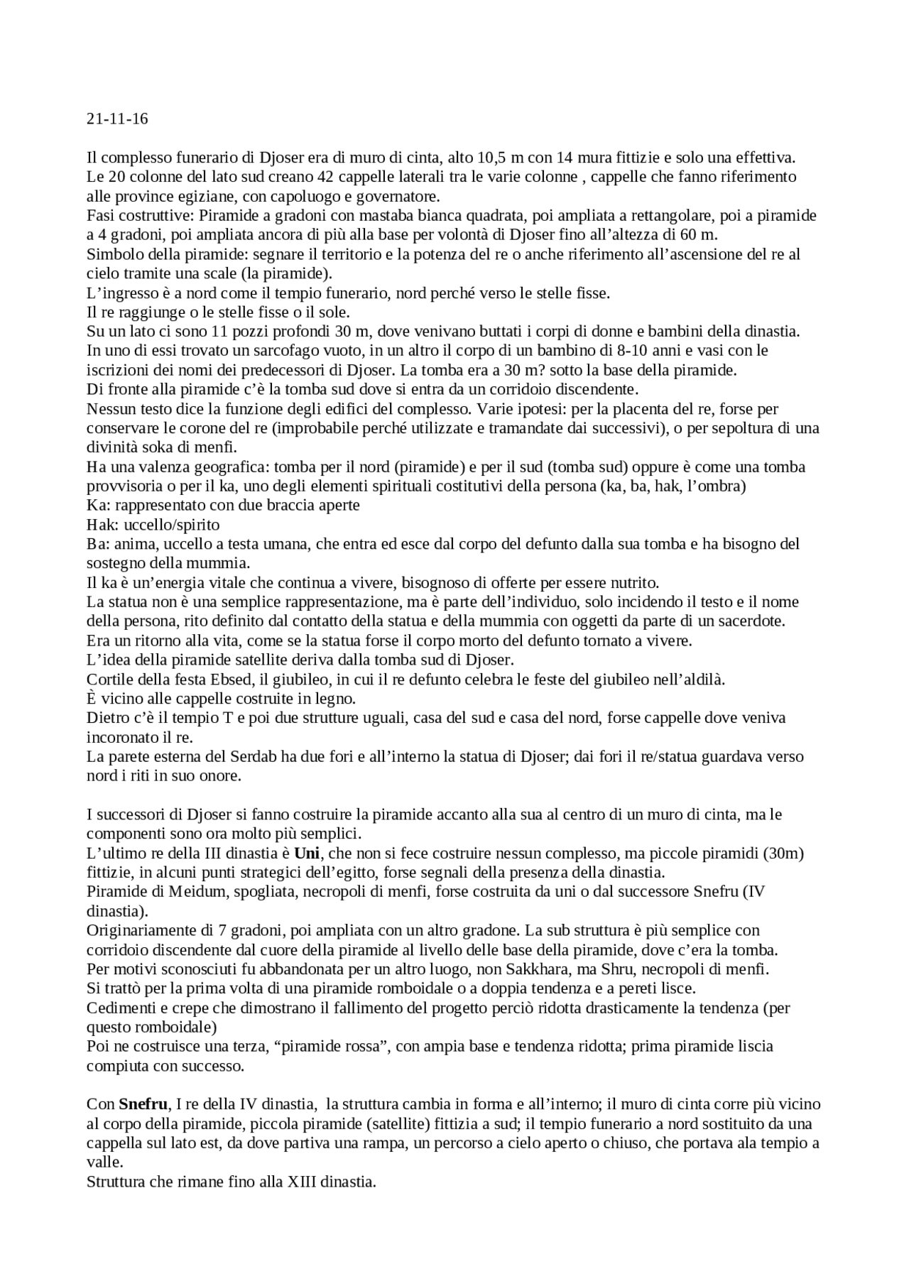 Dalla IV alla VI dinastia egizia Appunti di Egittologia Docsity