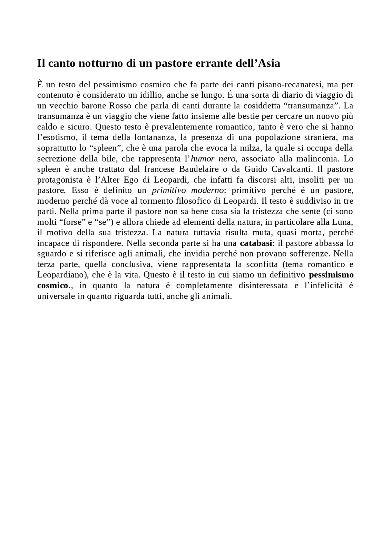 canto notturno di un pastore errante dell'asia testo pdf