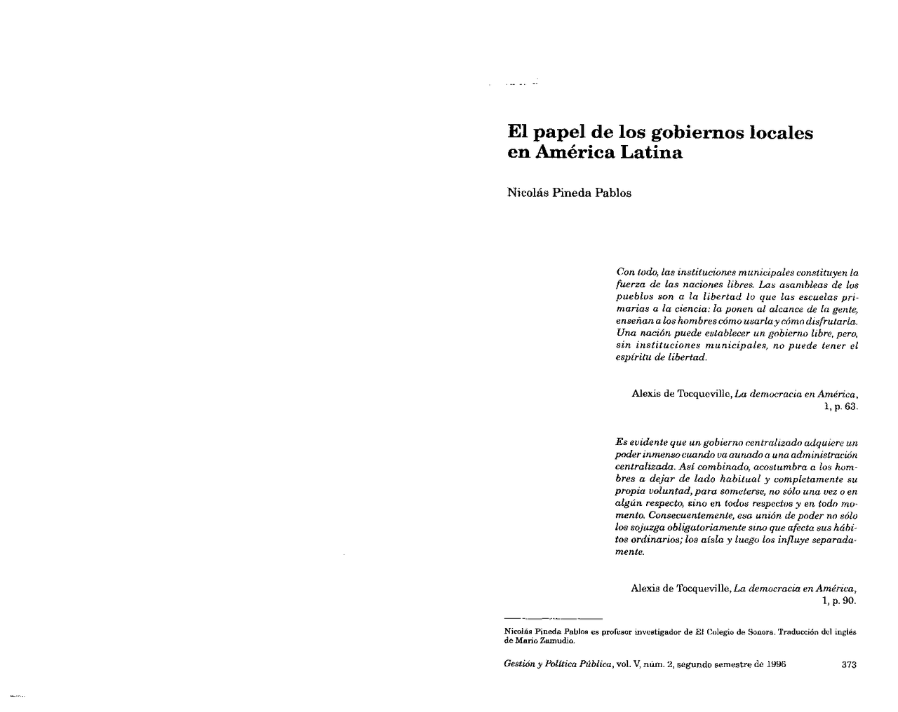 El papel de los gobiernos locales en América Latina | Lecture notes of ...