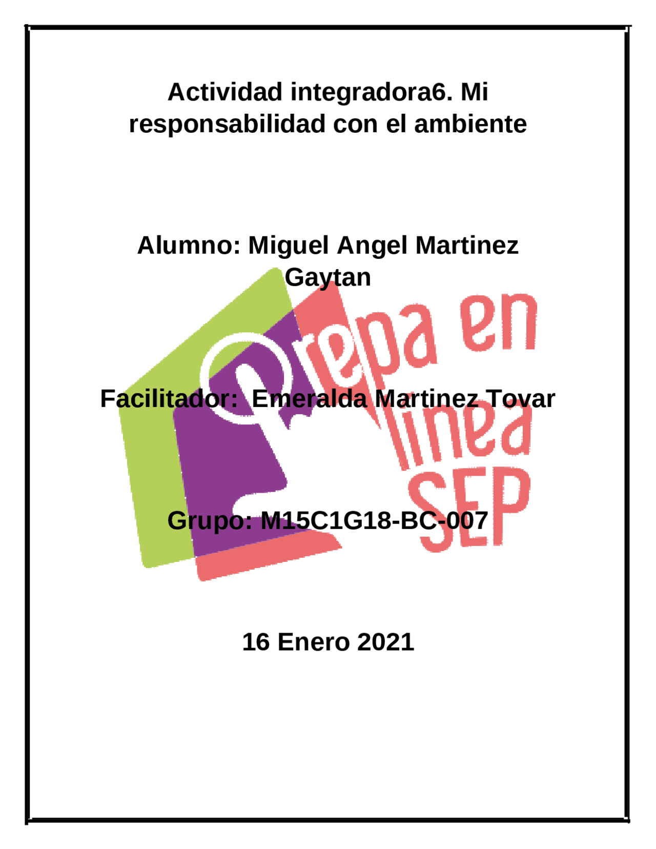 Modulo 15 actividad 6 - Docsity