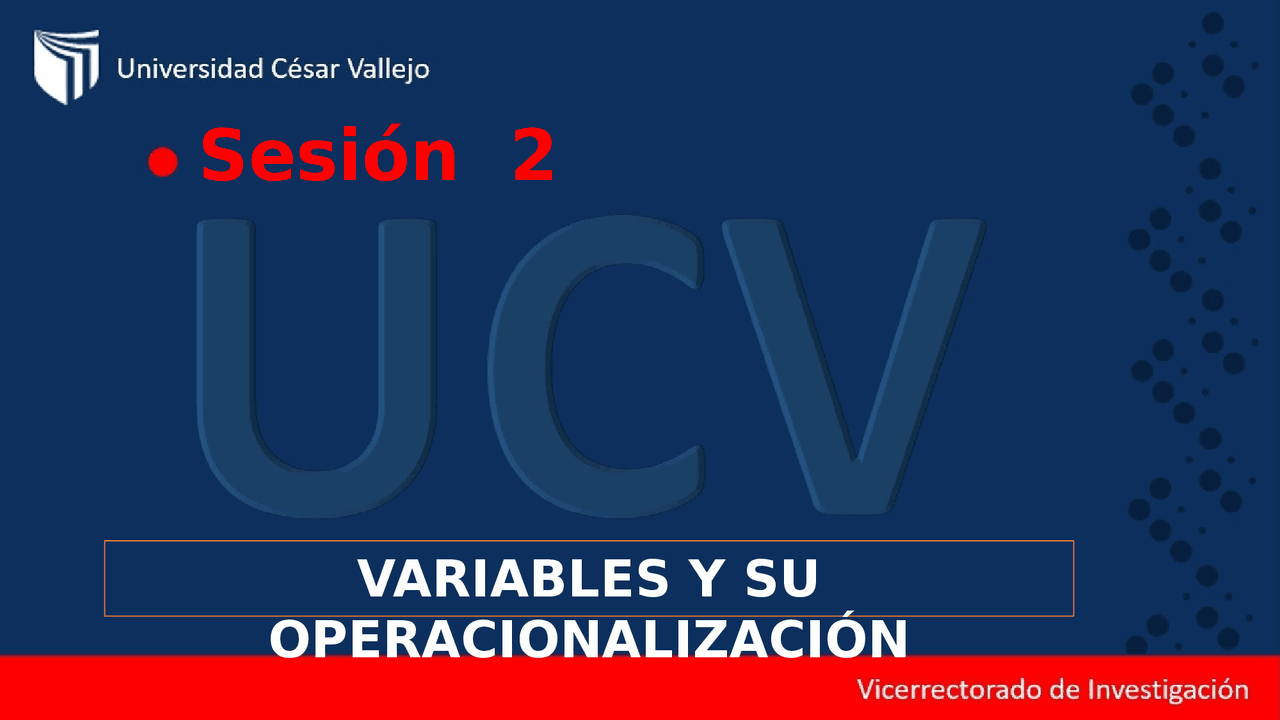 Sesión 2 VARIABLES Y SU OPERACIONALIZACIÓN | Diapositivas de Economía ...