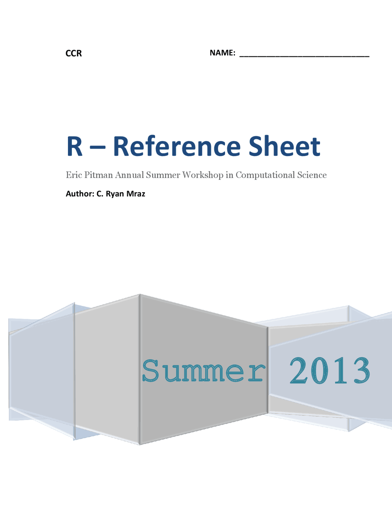 R Cheat Sheet with Basic Commands, Functions and Plot - Docsity